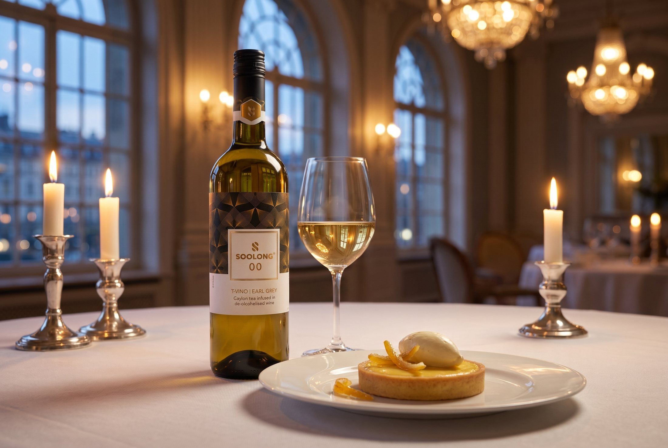 Dessert by candlelight